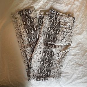 Snakeskin high waisted pants